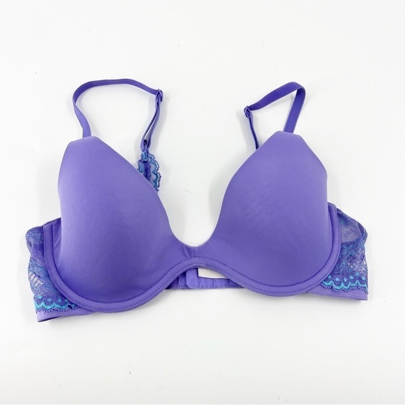✅ ON GOSSAMER PURPLE LACE BACK BRA WITH UNDERWIRE SIZE 32C - Picture 1 of 4